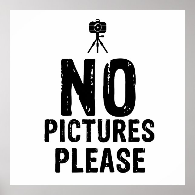 No pictures please poster (Front)