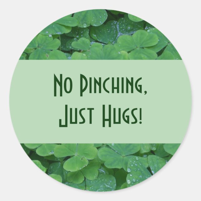 No Pinching Classic Round Sticker (Front)