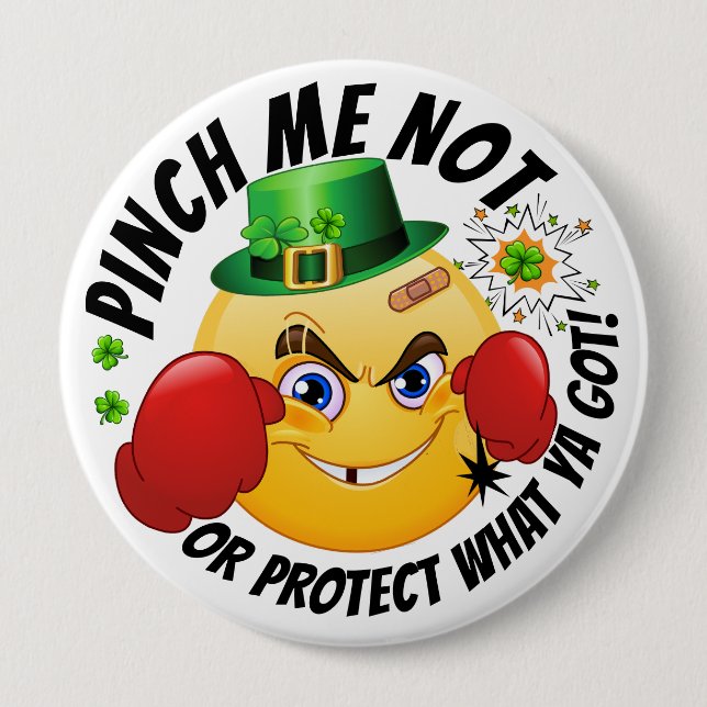 No Pinching St. Patrick's Day Button (Front)