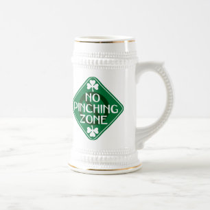 No Pinching Zone St Patricks Day Beer Stein