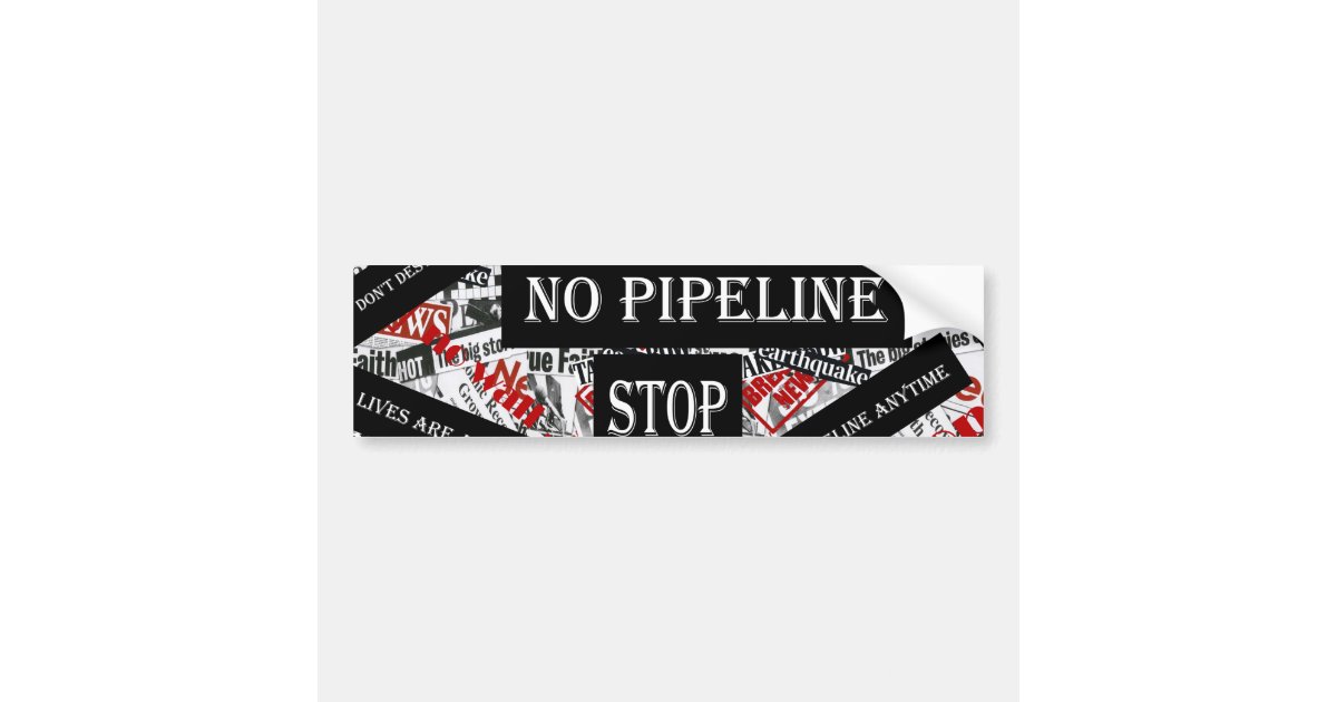 NO PIPELINE BUMPER STICKER Zazzle
