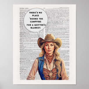 NO place around campfire for quitter's blanket Poster