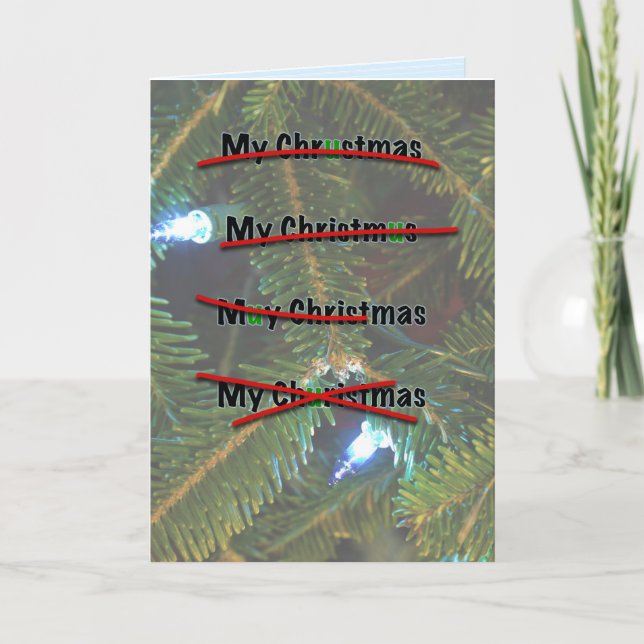 "no place for u" Christmas Card (Front)