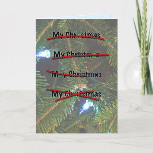 no place for u Christmas Card