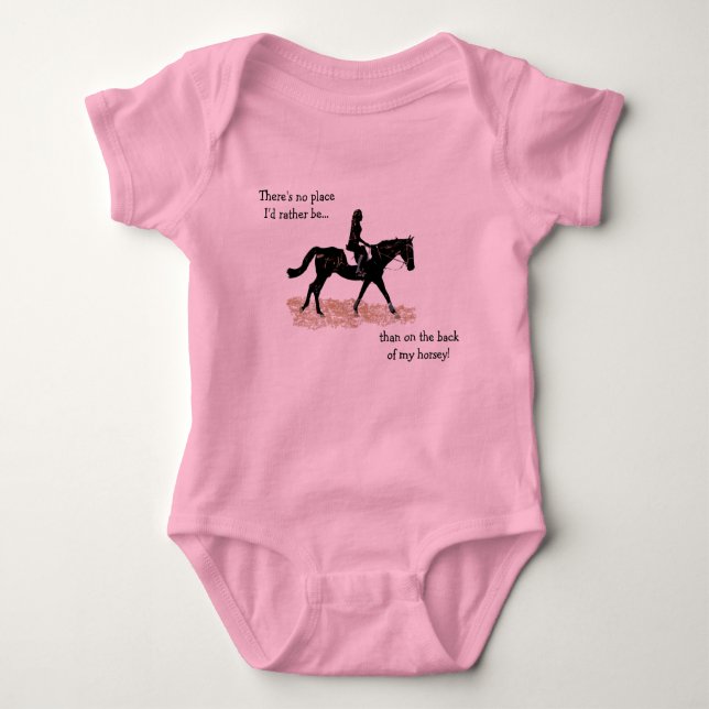 No Place I'd Rather Be - Equestrian Horse Baby Bodysuit (Front)