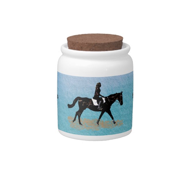 No Place I'd Rather Be - Equestrian Horse Candy Jar (Front)