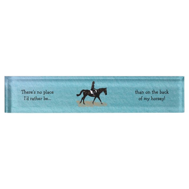 No Place I'd Rather Be - Equestrian Horse Name Plate (Front)