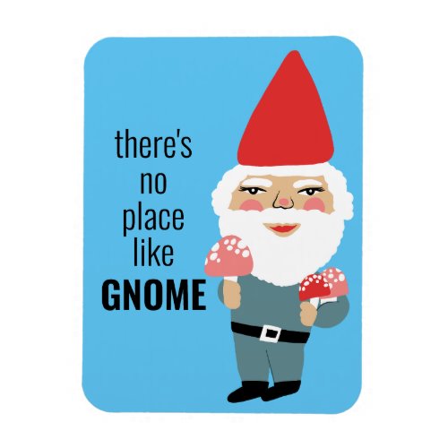 NO PLACE LIKE GNOME Cute Mushrooms Elf Colorful Magnet