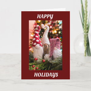 NO PLACE LIKE "GNOME" FOR THE HOLIDAYS HOLIDAY CAR CARD