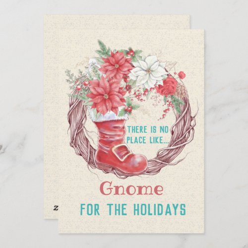 No Place Like Gnome For the Holidays Holiday Card
