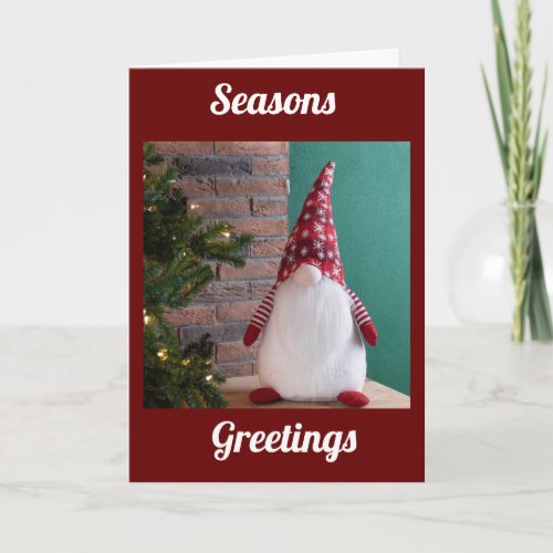 NO PLACE LIKE GNOME FOR THE HOLIDAYS HOLIDAY CARD