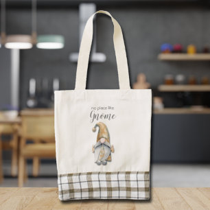 No Place Like Gnome Personalized Custom Zazzle HEART Tote Bag