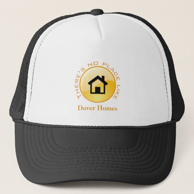 No Place Like Home Button Trucker Hat (Front)
