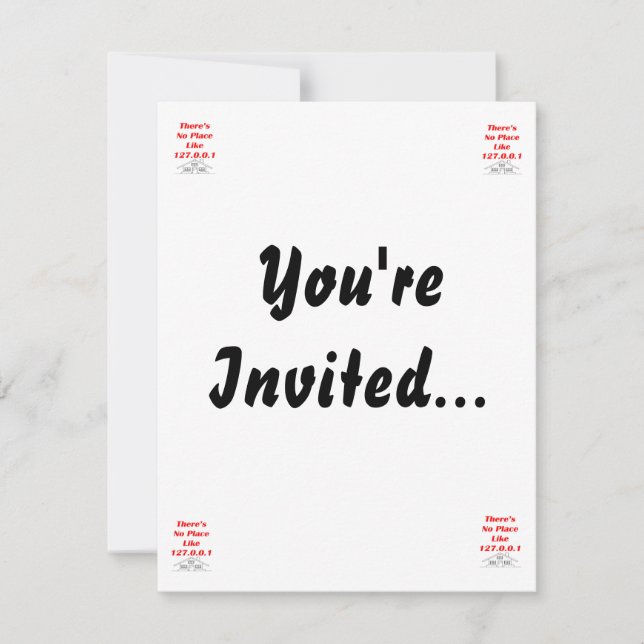 no place like home invitation (Front)