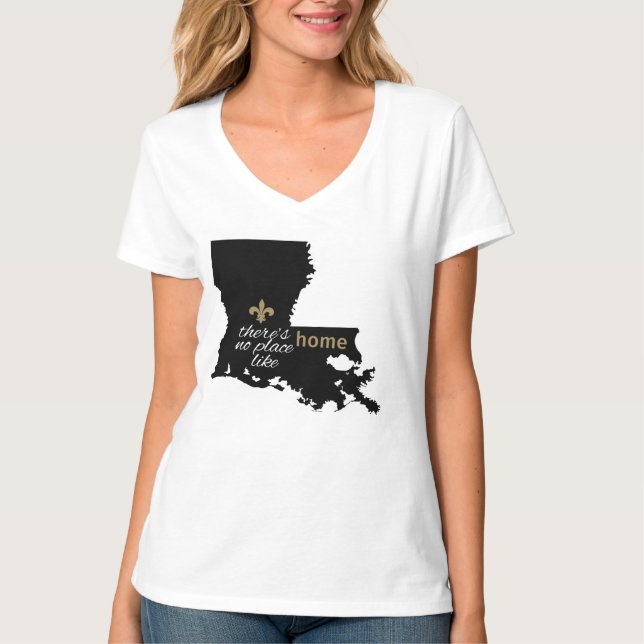 No Place Like Home - Louisiana T-Shirt (Front)