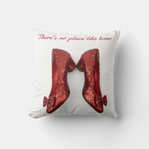 No Place Like  home -Ruby slippers Throw Pillow