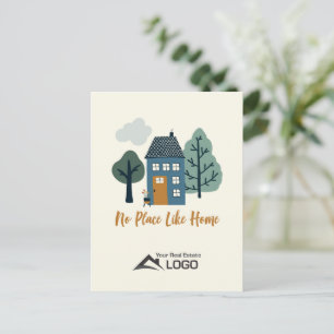 No Place Like Home Scandinavian Custom Real Estate Postcard