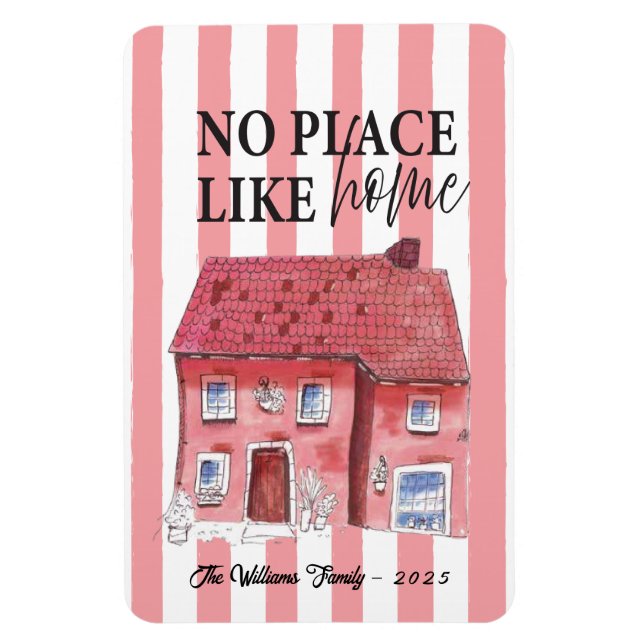 No Place Like Home – Wonky House Magnet (Vertical)
