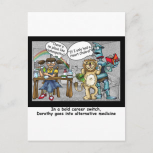 No Place Like Homeopathy Funny Cartoon Gifts & Tee Postcard