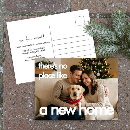 No Place Like New Home Holiday Photo Postcard