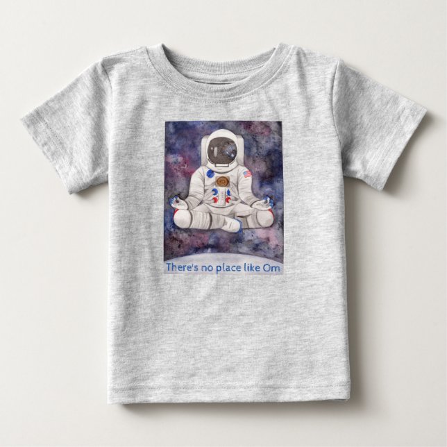 No Place Like Om Astronaut Kid's Cotton T-shirt (Front)