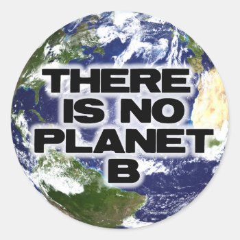 No Planet B Classic Round Sticker by Megatudes at Zazzle
