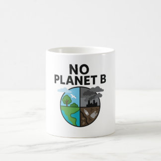 No Planet B Mug with Environmental Awareness Art