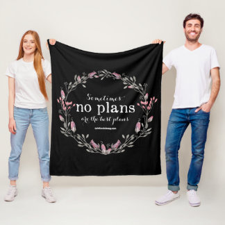 No Plans - Floral Introvert Blanket - Dark