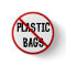 No Plastic Bags Button