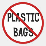 No Plastic Bags Sticker at Zazzle