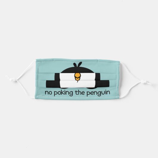 No Poking The Penguin Adult Cloth Face Mask (Front, Folded)