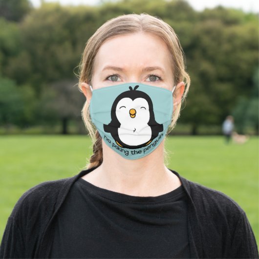 No Poking The Penguin Adult Cloth Face Mask (Outside)