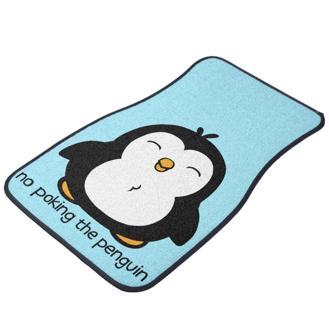 No Poking The Penguin Car Mat (Angled)