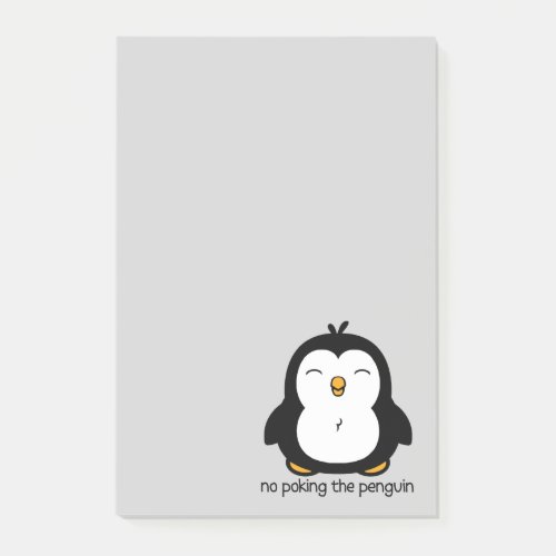 No Poking The Penguin Cute Post_it Notes