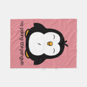 No Poking The Penguin Fleece Blanket (Front (Horizontal))