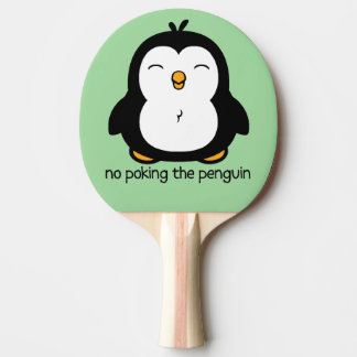 No Poking The Penguin Green Ping Pong Paddle