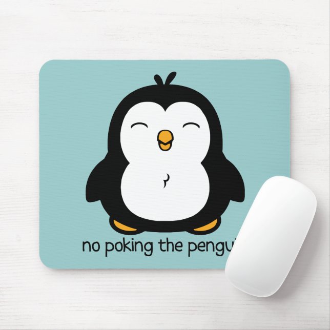 No Poking The Penguin Mouse Pad (With Mouse)