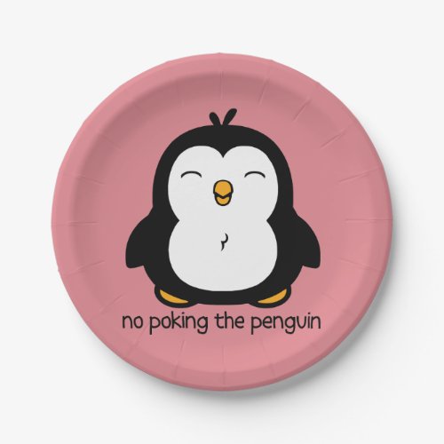 No Poking The Penguin Paper Plates