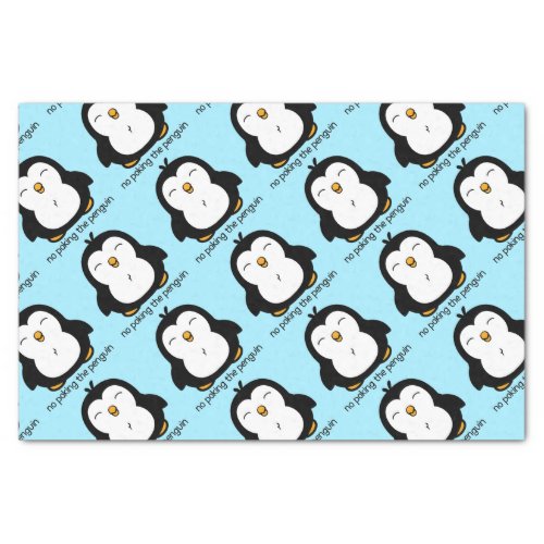 No Poking The Penguin Pattern Tissue Paper