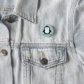 No Poking The Penguin Pinback Button (In Situ)