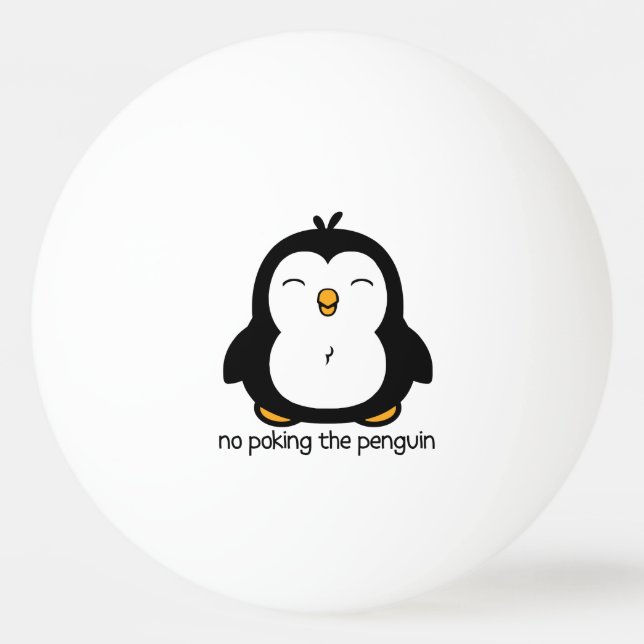 No Poking The Penguin Ping-Pong Ball (Back)