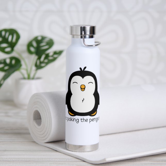 No Poking The Penguin Water Bottle (Insitu)