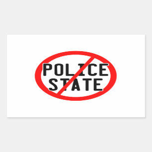 NO POLICE STATE - nwo/illuminati/occupy/bankster Rectangular Sticker