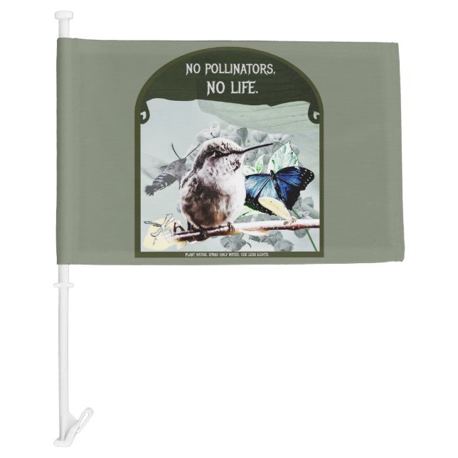 No Pollinators, No Life Car Flag (Front)