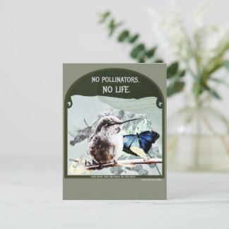 No Pollinators, No Life Invitation Postcard