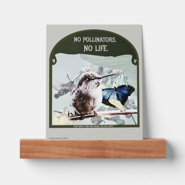 No Pollinators, No Life Picture Ledge (Front)