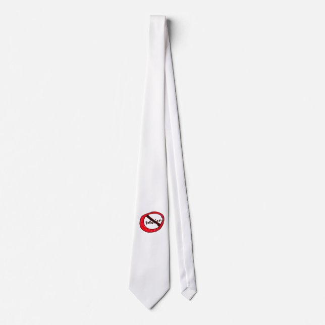 "no pollution" neck tie (Front)