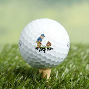 No Poop Shots Funny Golf Ball – Poop Emoji