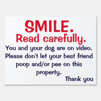 NO POOPING OR PEEING SIGN FOR DOG OWNERS