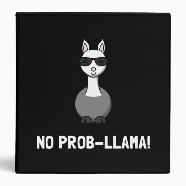 No Prob Llama 3 Ring Binder (Front)